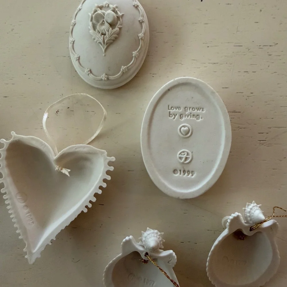 MARGARET FURLONG Angel Ornaments Seashells Porcelain Broken Christmas
